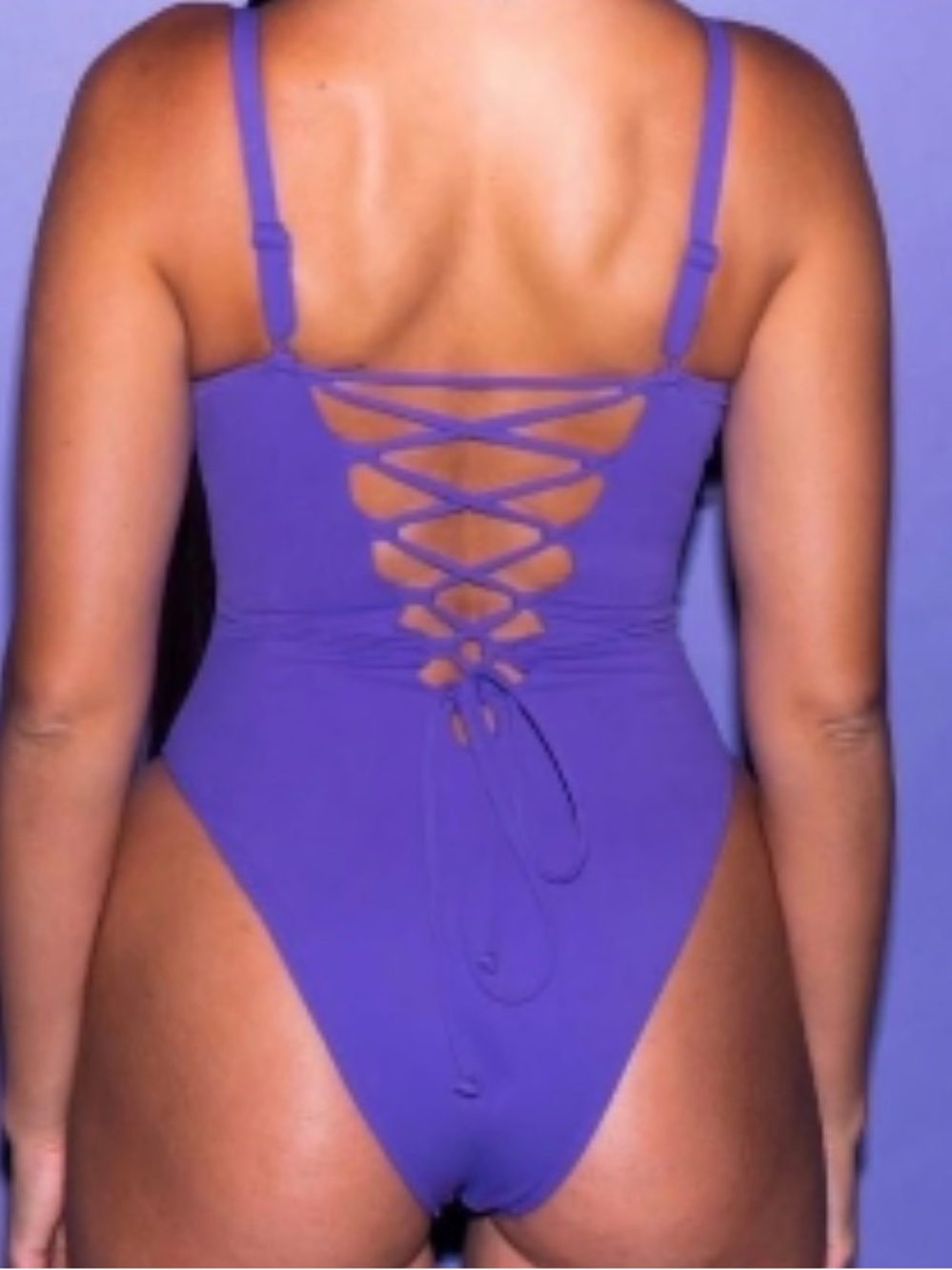 TA3 Plungey V-Neck One-Piece Swimsuit - Picture 2 of 6